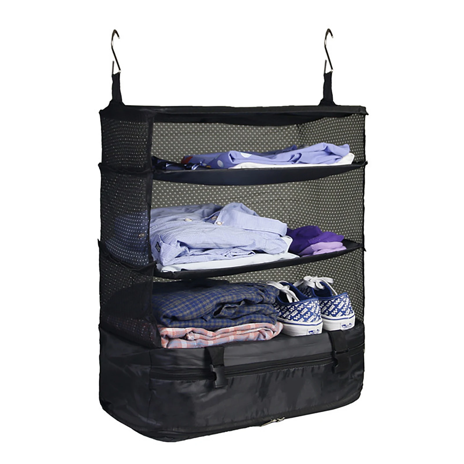 

Luggage Organizer Portable Packing Cube Hanging Travel Shelves Storage Bag for Travel Luggage Space Saving