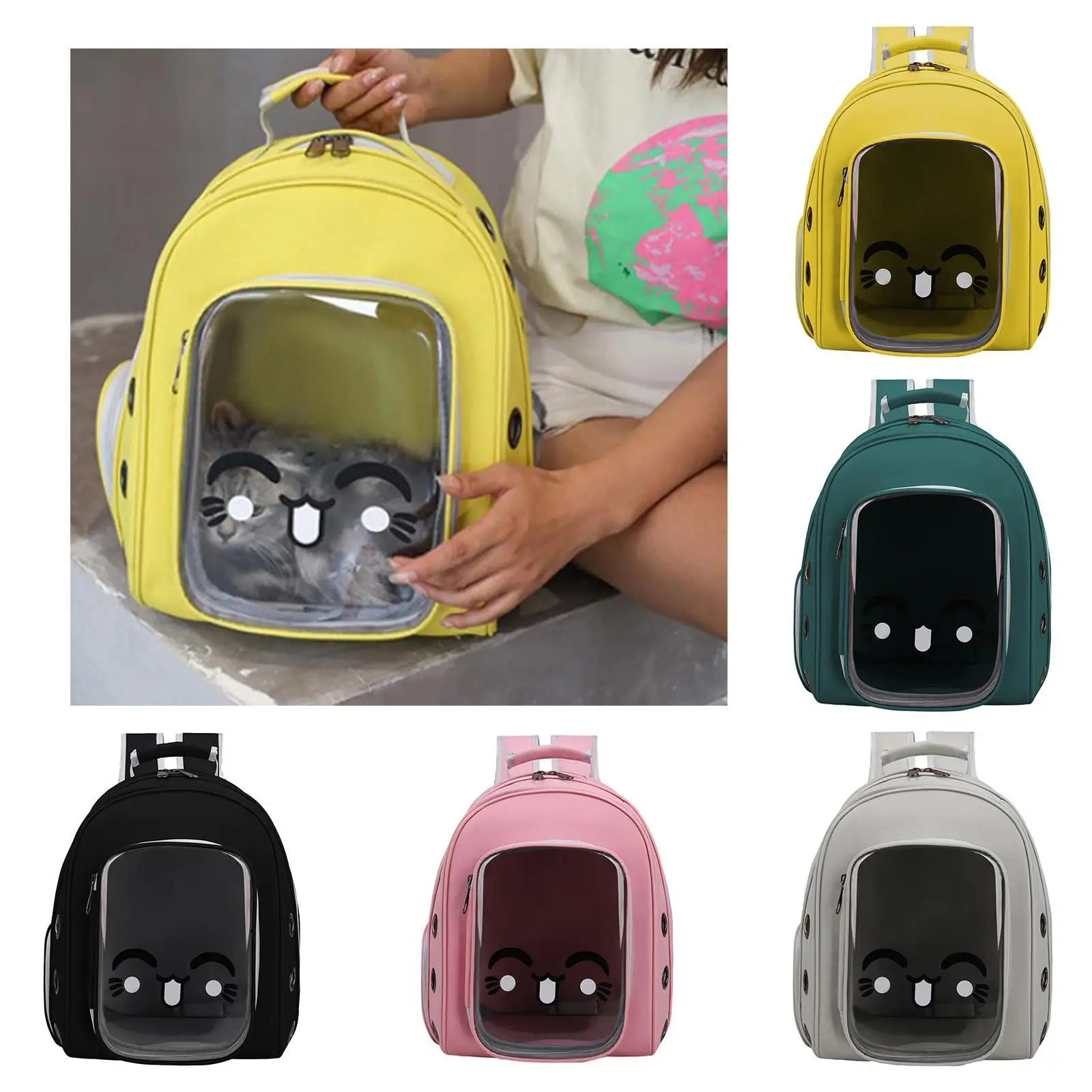 

Pet Carriers Space Capsule Bubble Backpack, Transparent Pet Breathable Travel Small Dog Cats Carrier