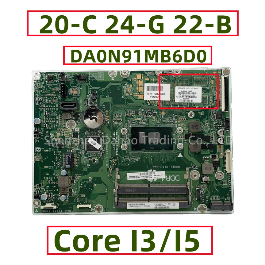 848949-007 848949-607 для HP 20-C 22-B 24-G материнская плата AIO DA0N91MB6D0 С Core I3-6100U I5-7200U CPU полностью протестирован