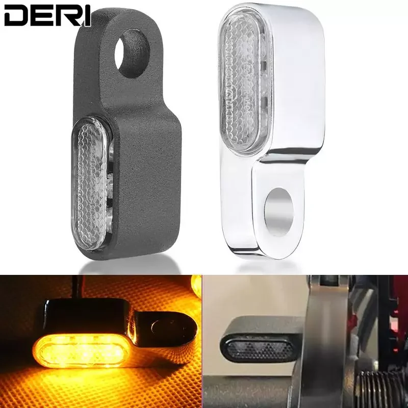 

Мини-светильник светодиодный поворотник на руль оранжевый сигнальный светильник мигающий алюминиевый сплав intermitentes moto 12V