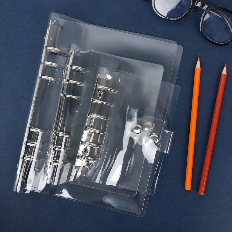 

Cover Loose Student Leaf Notebook Note Office Book Supplies Binder Transparent Stationery Idol Journal Planner