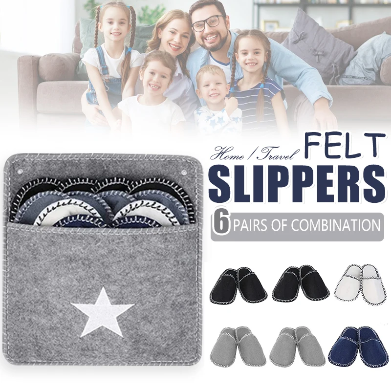 

Тапки из войлока и нетканого материала, 6 пар