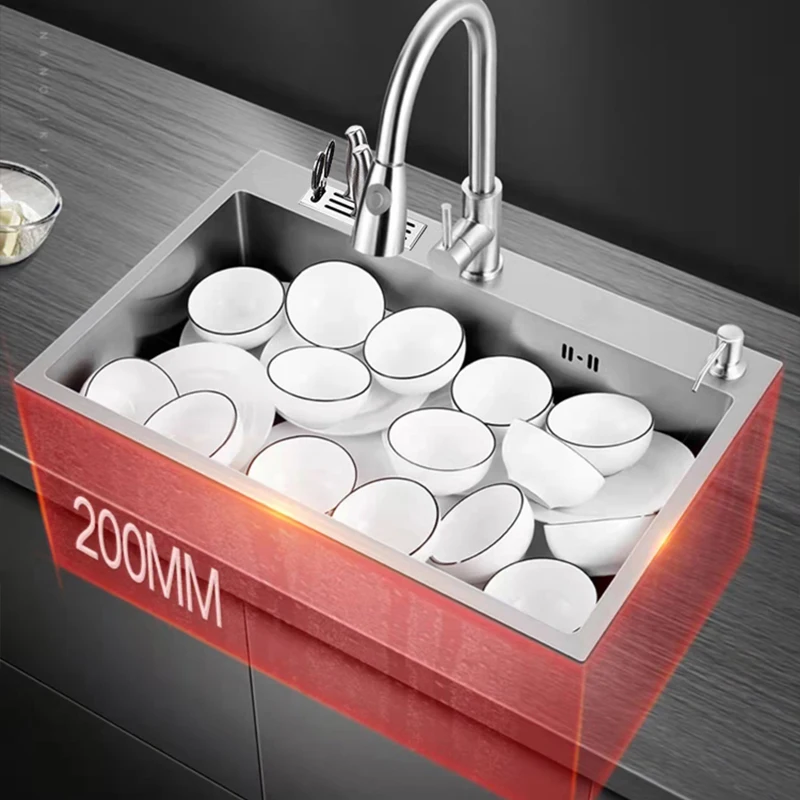 304 кухонная раковина из нержавеющей стали с держателем для ножей