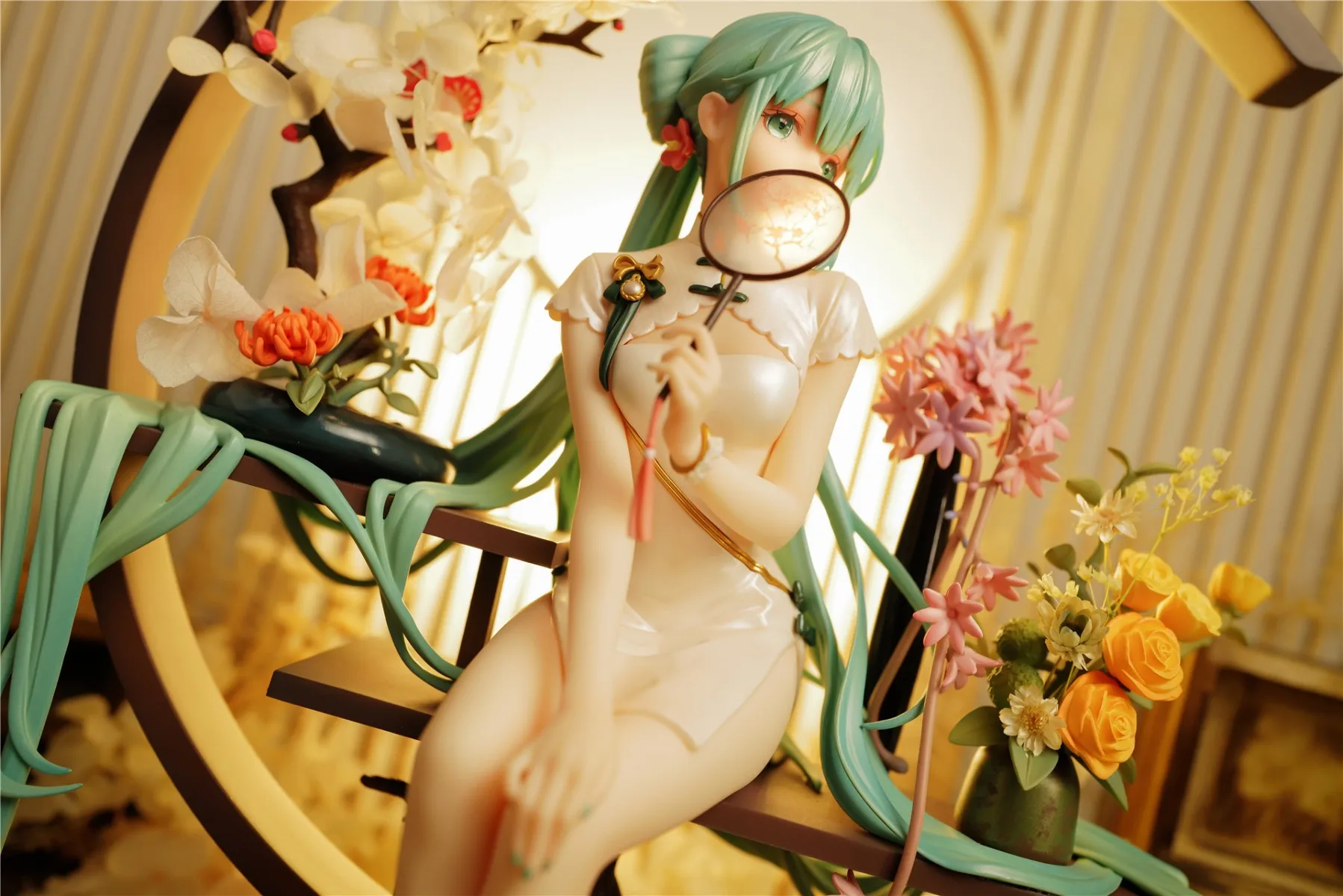 Скидка Зеленая двойная Фигурка «конский хвост», 25 см