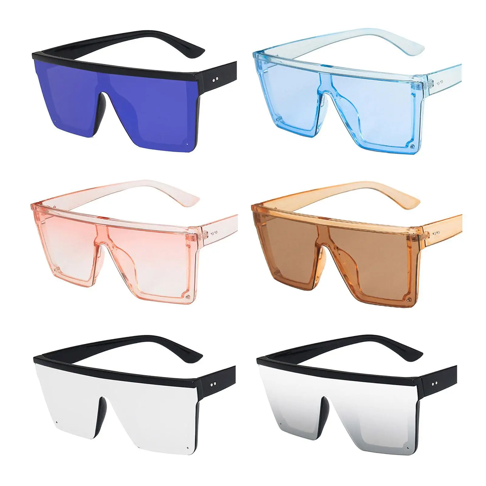 

Vintage Shades For Women Luxury Designer Black Oversized Square Sunglasses Female Cute Eyewear Flat Top Sun Glasses Men Gifts