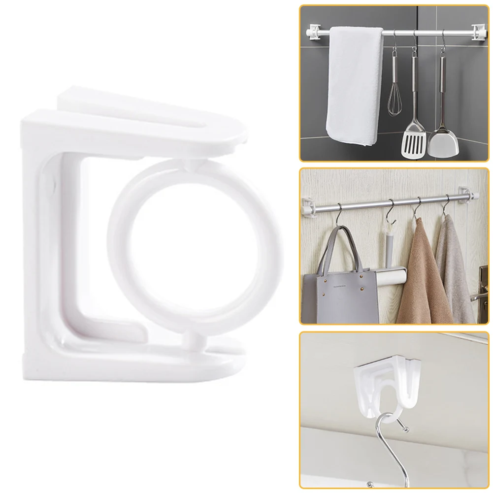 

Durable Rotatable Curtain Rod Bracket Self Adhesive Shower Curtain Rod Holder Ring Telescopic Rod Hanger Pole Ring For Bathroom