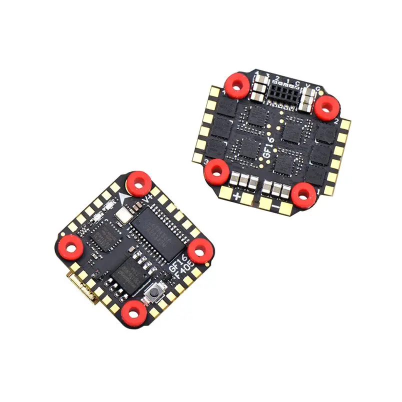 

Контроллер полета JHEMCU GF16 16X16mm 2-4S Stack MPU6000 F405 Baro OSD BlackBox BLHELIS 13A 4 в 1 ESC для микродронов FPV