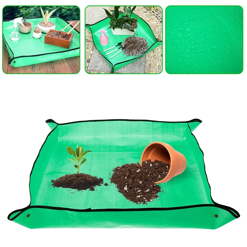 

Planting Mat PE Square Gardening Mat Waterproof Plant Potting Mat Thicken Foldable Garden Pad Anti-dirty Transplanting Tarp