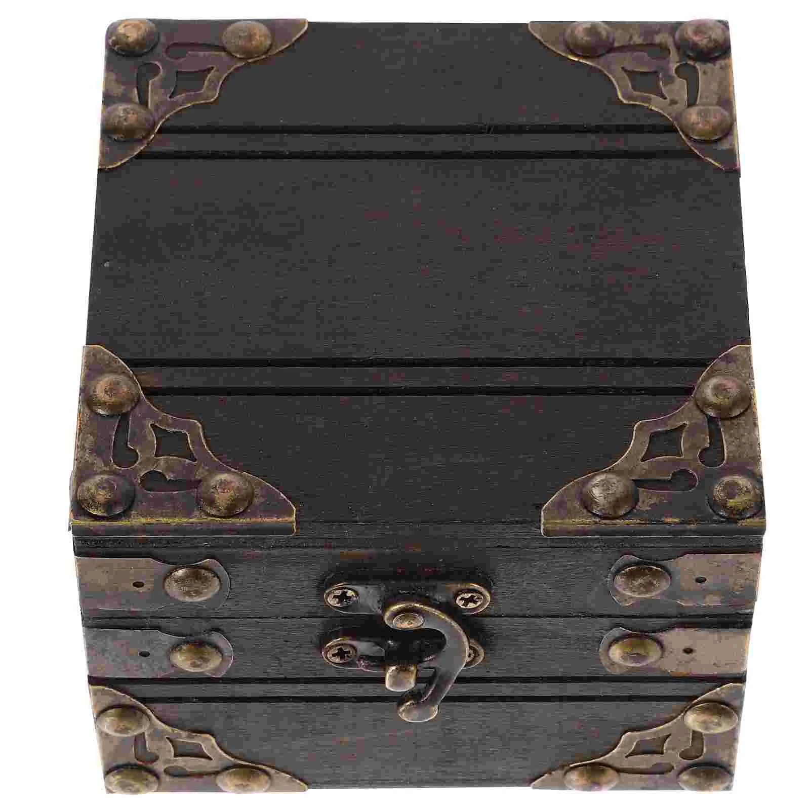 

Treasure Pirate Wood Keepsake Jewelry Box Vintage Trinket Box Pirate Party Favor