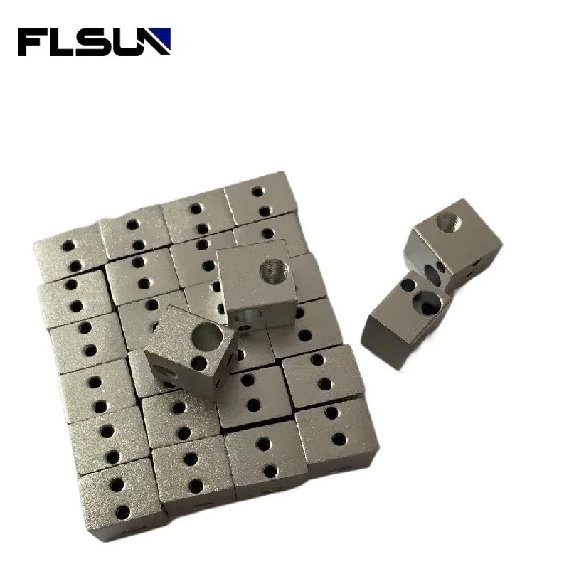 

FLSUN Qqs Q5 2pcs Aluminum Heating Block The Nozzle Print Head Extruder Parts 3d Printer High Quality Original Accessories