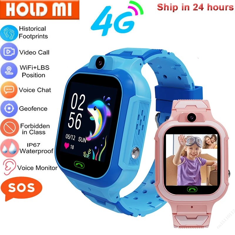 

Новые 4G Дети Смарт-часы WIFI LBS Трек Местоположение 750mAh Батарея IP67 Водонепроницаемый SOS Дети Умные часы Камеры Телефон Android Ios
