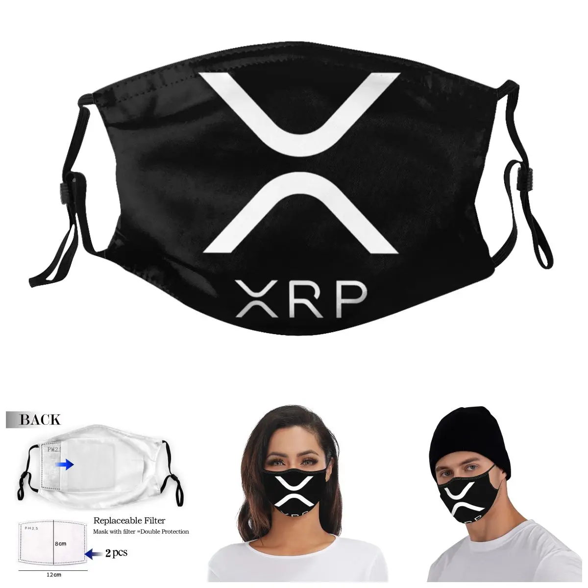 

XRPNew Eth Adult Dust Mask Humor Graphic Grimace Activated Carbon Filter Mask