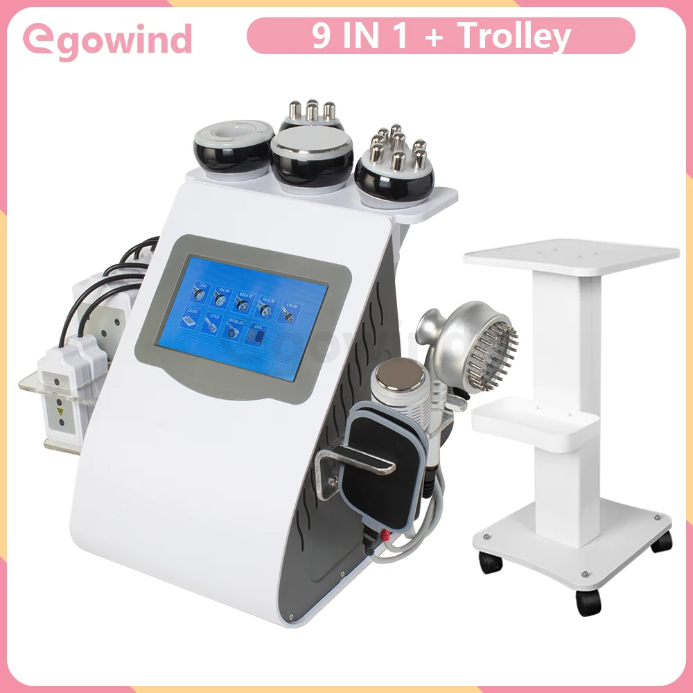 

9In1 / 6In1 Laser Radio Frequency RF 40K Cavi Lipo Slimming Ultrasonic Liposuction Cavitation Machine Face Lifting Body Shape