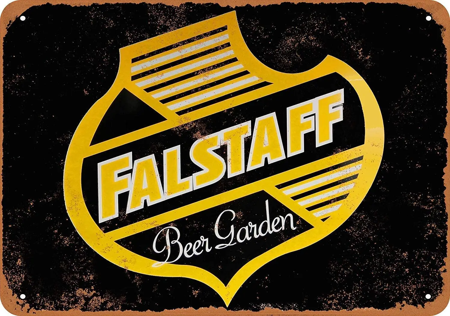 

Keviewly Metal Sign - Vintage Look Falstaff Beer Garden 8 x 12 Inches