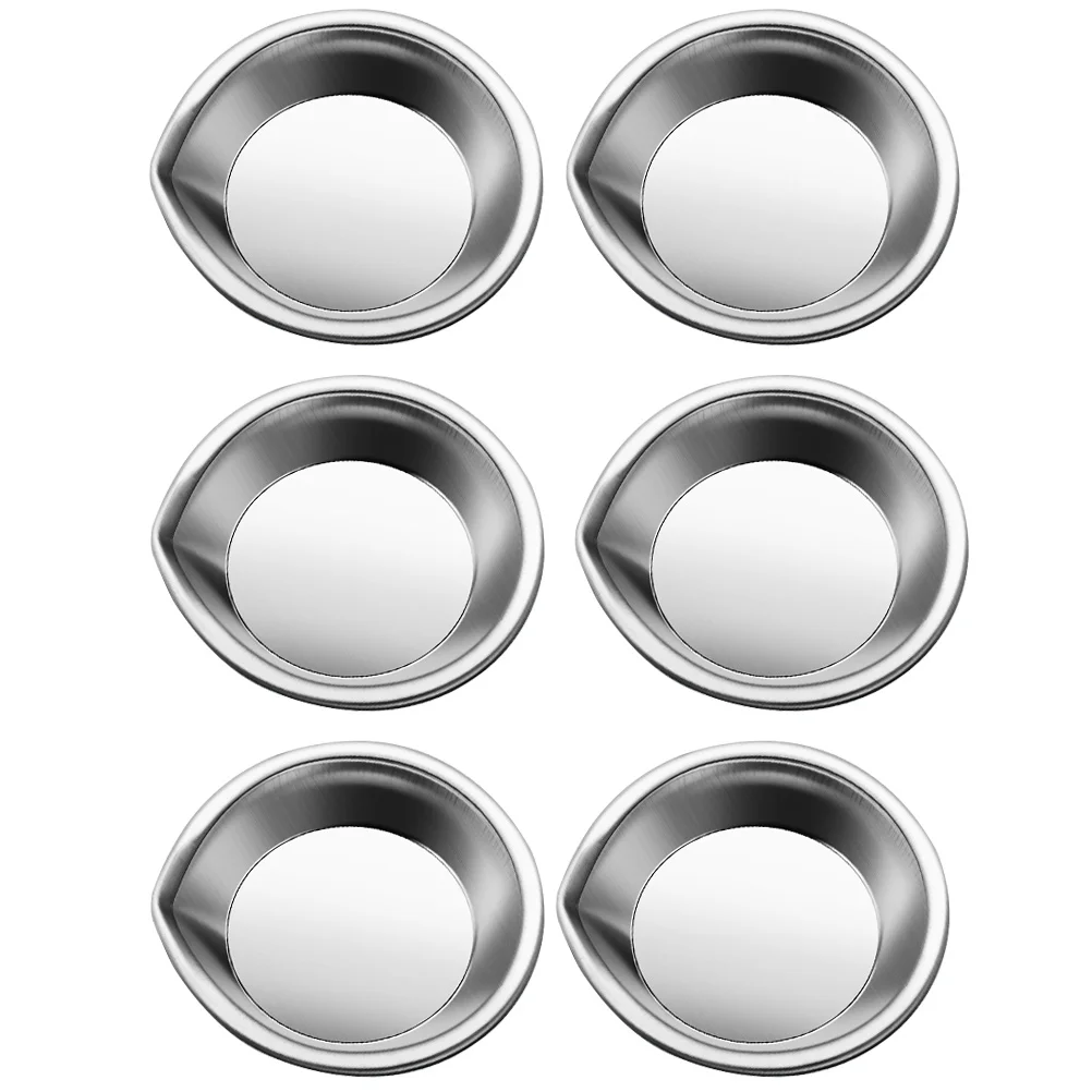 

6 Pcs Pour Mouth Palette School Watercolor Plate Stainless Kid Painting Multi-functional Tool Tray Steel Child