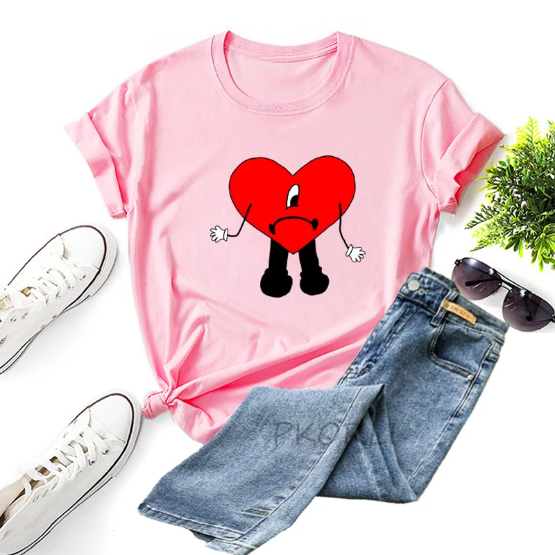 

Un Verano Sin Ti Bad Bunny T Shirts Women Sad Heart Badbunny Merch 2022 World’s Hottest Tour T Shirt Women Men Cotton Tee Shirt