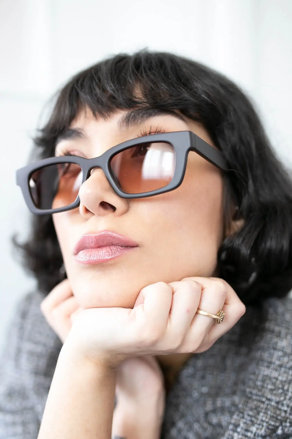 Солнцезащитные очки в винтажном стиле UV400 женские матовые коричневые элегантные