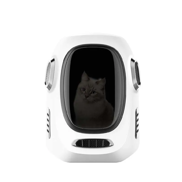 

Factory Wholesale Custom Cat Bag Capsule Pet Backpack With Fan Intelligent Temperature Control Two Color Luxury Pet Travel Bag