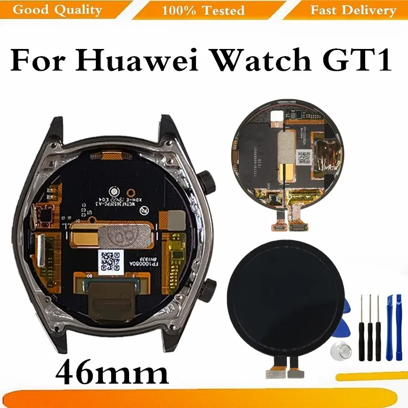 Оригинальный ЖК-дисплей для Huawei Watch GT1 Сенсорная панель дигитайзер с рамкой GT 1 46