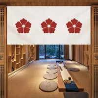 Japanese-Style Front Door Half Curtain Short Screen Sushi Shop Kitchen Store Block Partition