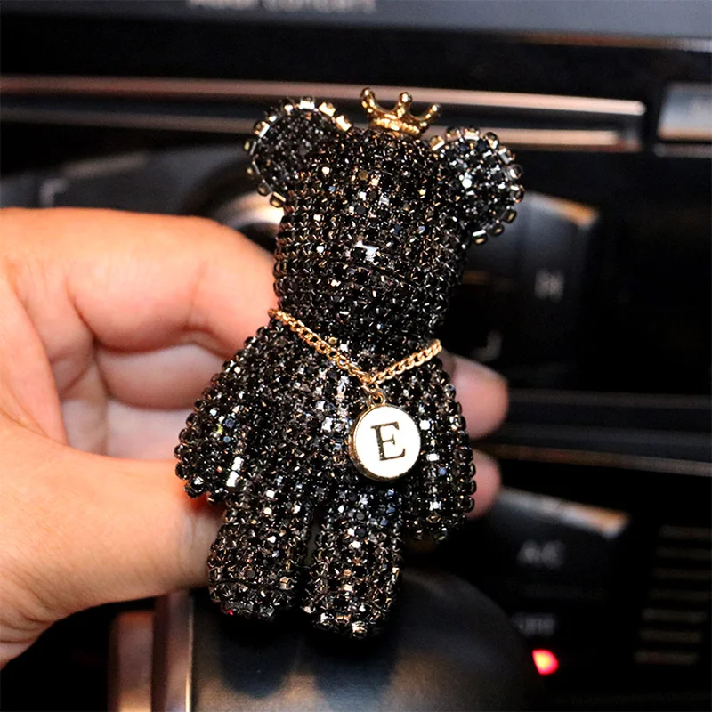 

Милый алмазный кристалл, автомобильный освежитель воздуха, вентиляционный зажим, декор, мультяшный медведь, автомобильные духи, аромат, автодиффузор, аромат