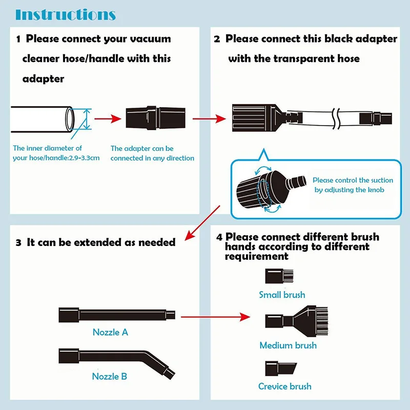 

Parts Vacuum Cleaner Parts Practical Replacement 9 * Set Accessories Delicate For Bosch For Shark Household 9Pcs Solid