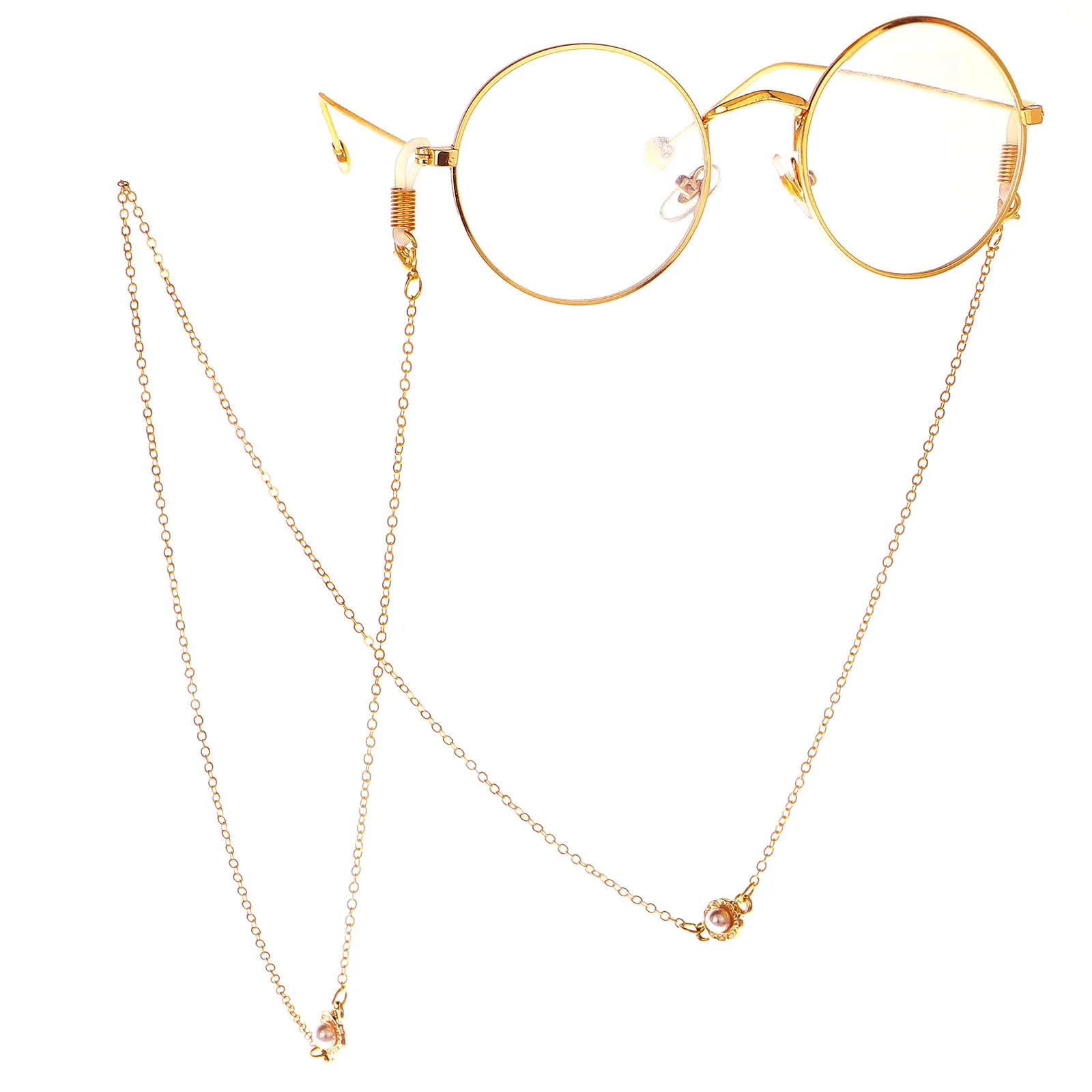 

2022 New Pearl Beaded Glasses Chain Anti-lost Mask Rope Women Girls Metal Gold Color Glasses Lanyard Eyewear Accessories