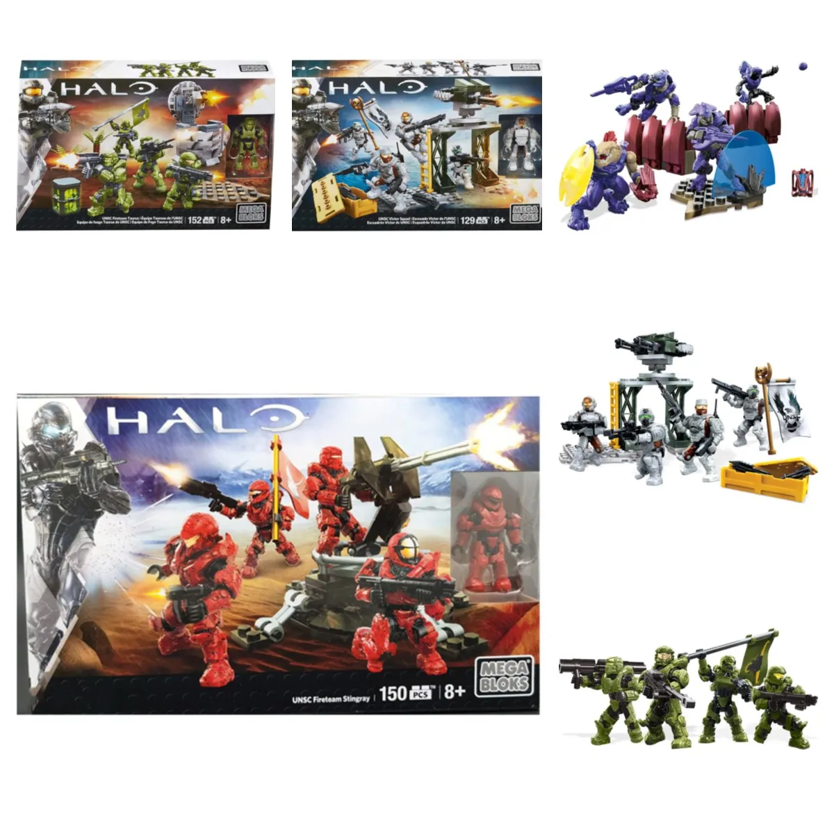 

Экшн-фигурка Mega Bloks Halo Unsc Fireteam Alliance Storm Lance, Спартанский Рино, пожарная команда, солдат, аниме модель, игрушка