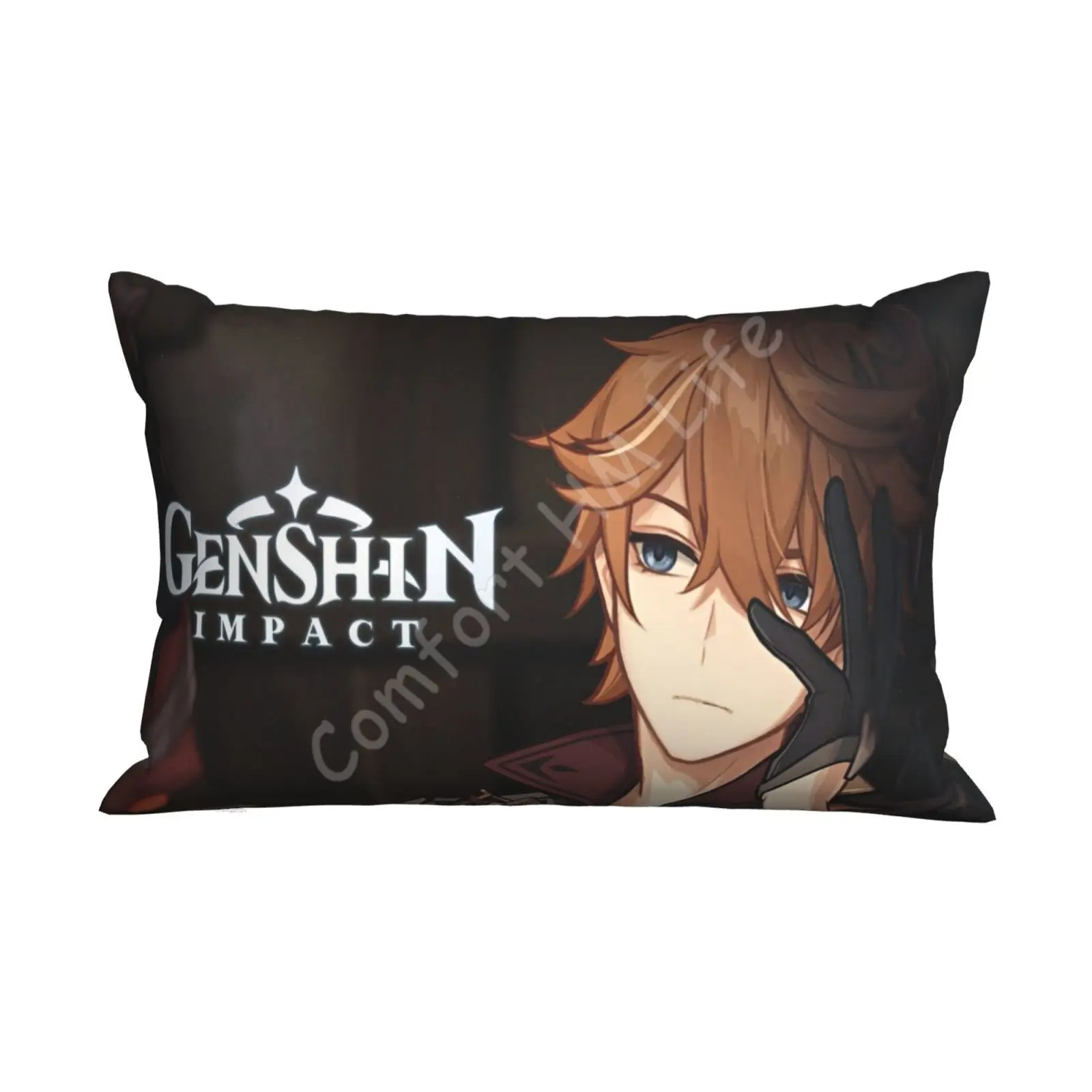 

Чехлы для подушек Childe tataglia Genshin, хлопковая наволочка для дивана, домашний декор, прямоугольная наволочка в стиле аниме, 20x30 дюймов