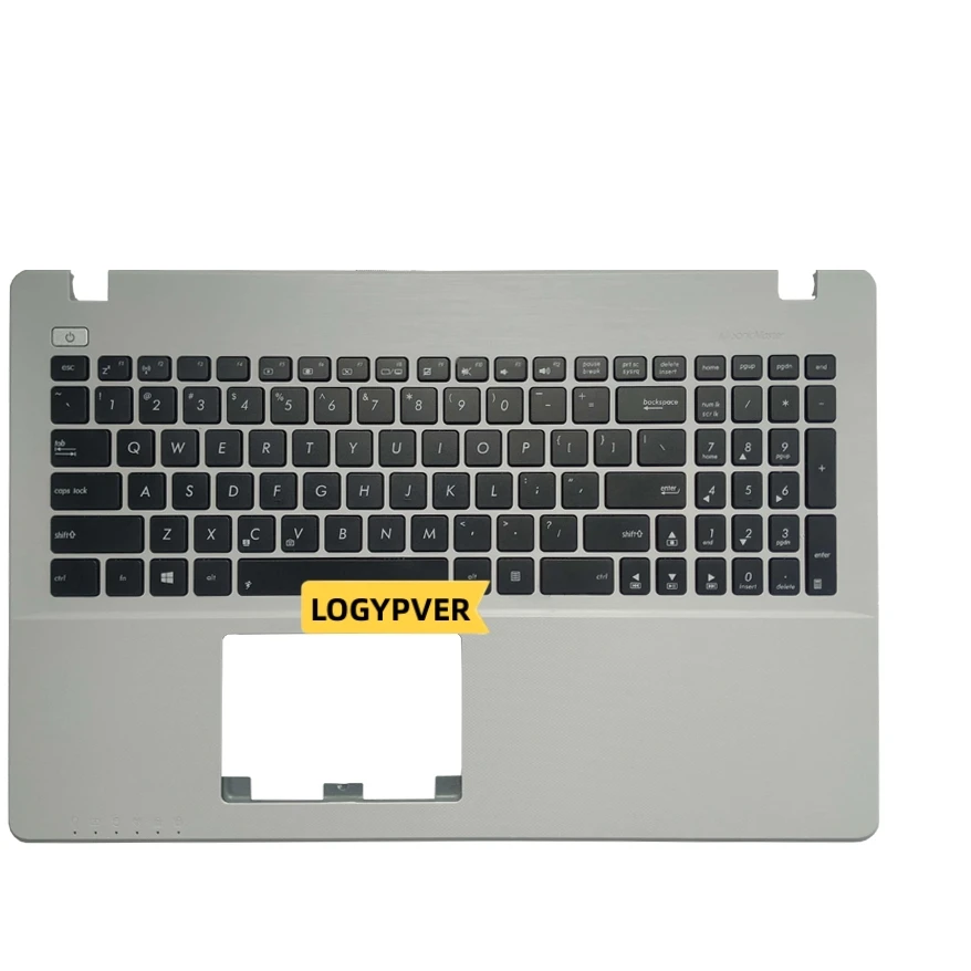 

Laptop Palmrest For ASUS X550 X550CA550C X552E Y581C R510L A550J W50J Keyboard Black Silver US English