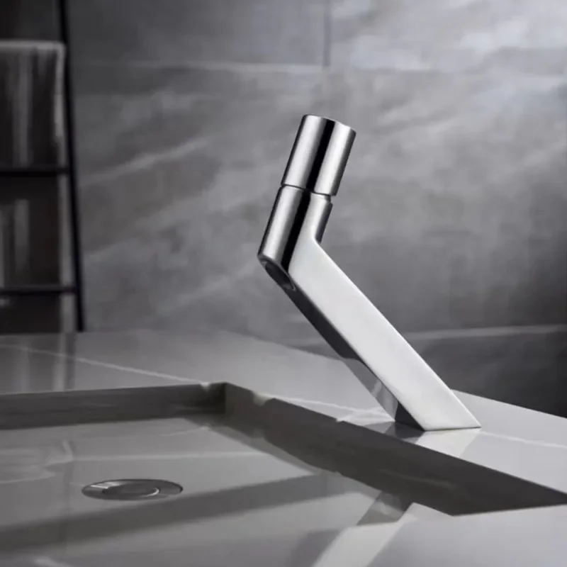 

Смеситель для ванной комнаты, кран с матовым золотым покрытием, для холодной и горячей воды, одно отверстие, металлический, аксессуары для ванной комнаты