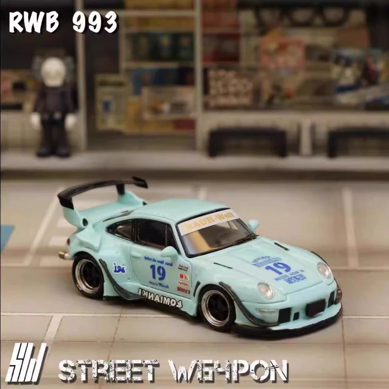 SW 1:64 RWB 993 02 Track 19 Модель из сплава с высоким хвостом Тиффани