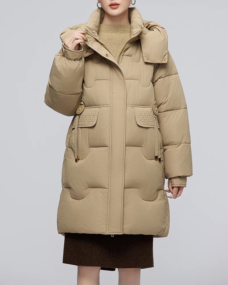 2024 зимняя женская куртка пальто женские длинные с капюшоном верхняя одежда