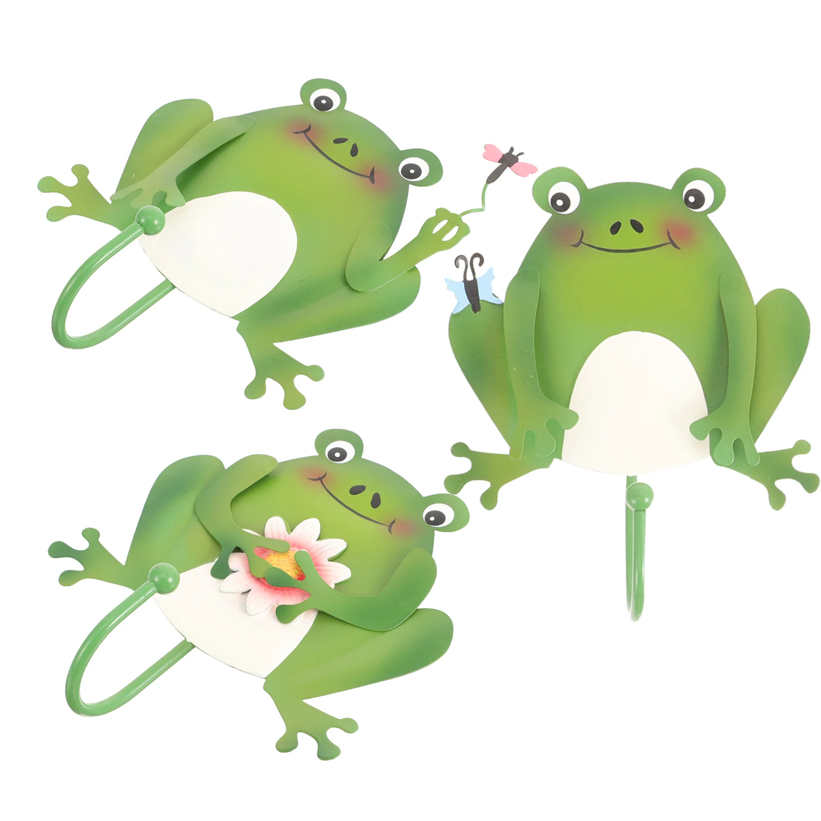 

Hooks Hook Wall Hanger Coat Kitchen Robe Holder Frog Shaped Hooks Towel Frogs Creative Bathroom Cute Hat Hanging Holders Rack