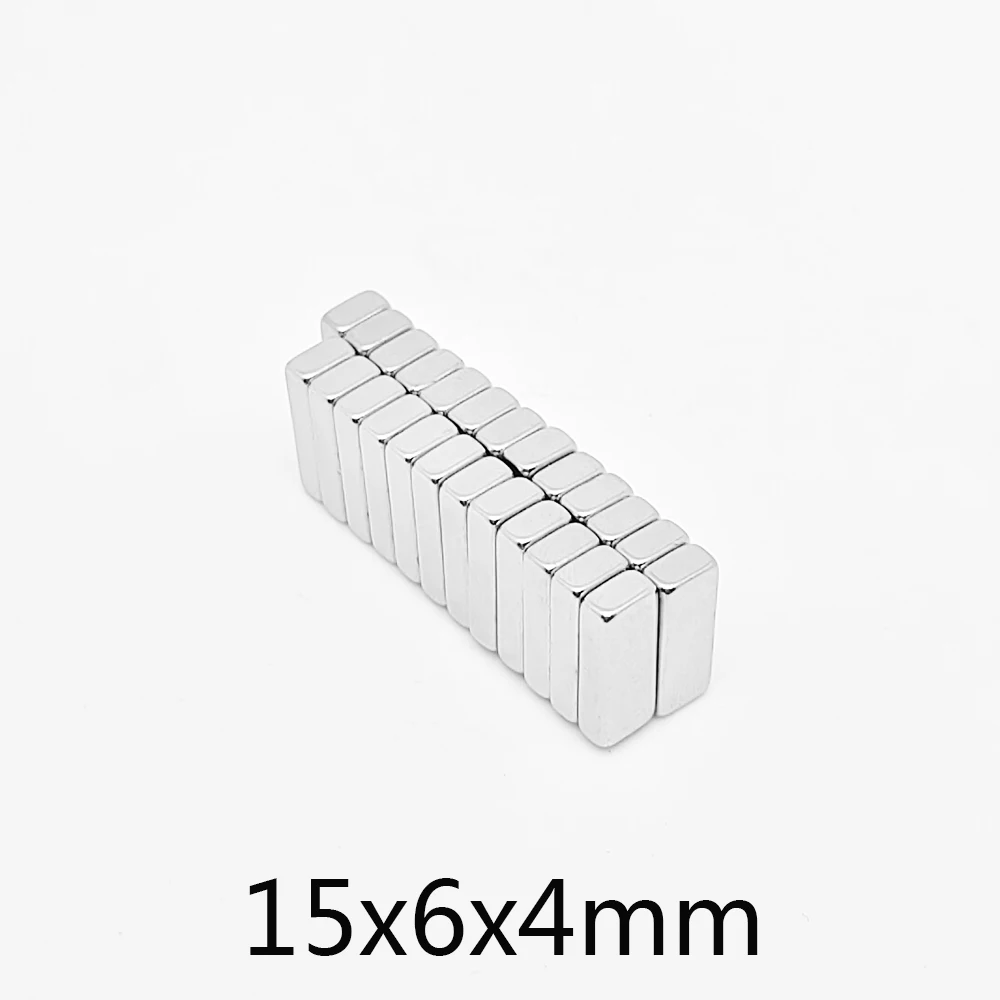 

10 ~ 200 шт. 15x6x4 мм Блок Редкоземельные магниты N35 прямоугольные мощные магниты 15x6x4 Постоянные неодимовые магниты 15*6*4