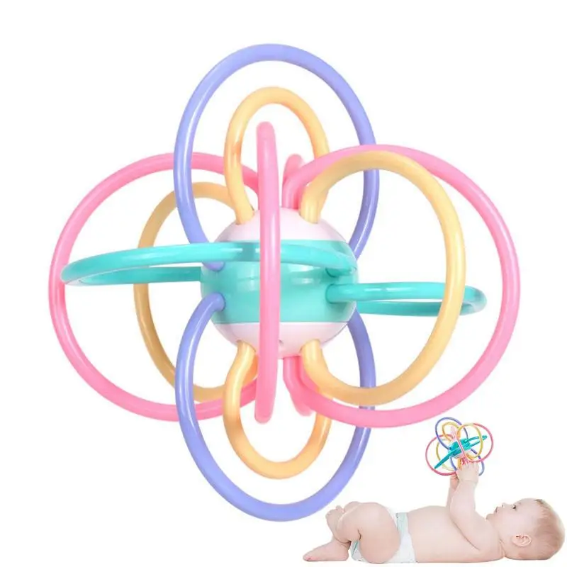 

Rattle Teether Ball Bany Sensory Teething Rattle Rattle Baby Toys Chew Toys Teething Ball Rattle Teethers Toys Grasping