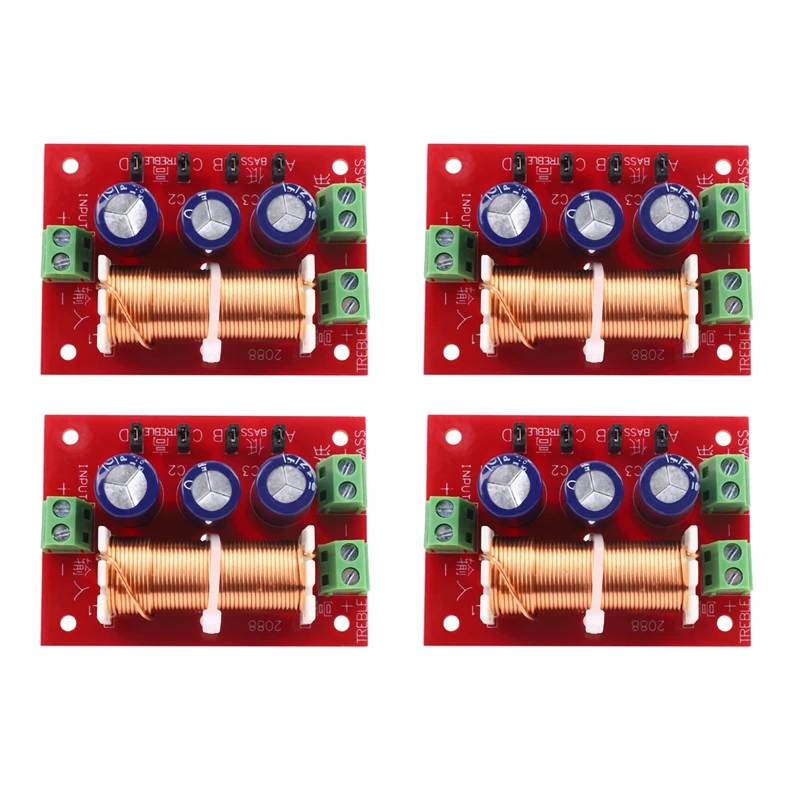 

4X 400W Speaker Crossover 2 Way High-Low 4-16 Ohm Frequency Divider For Speaker