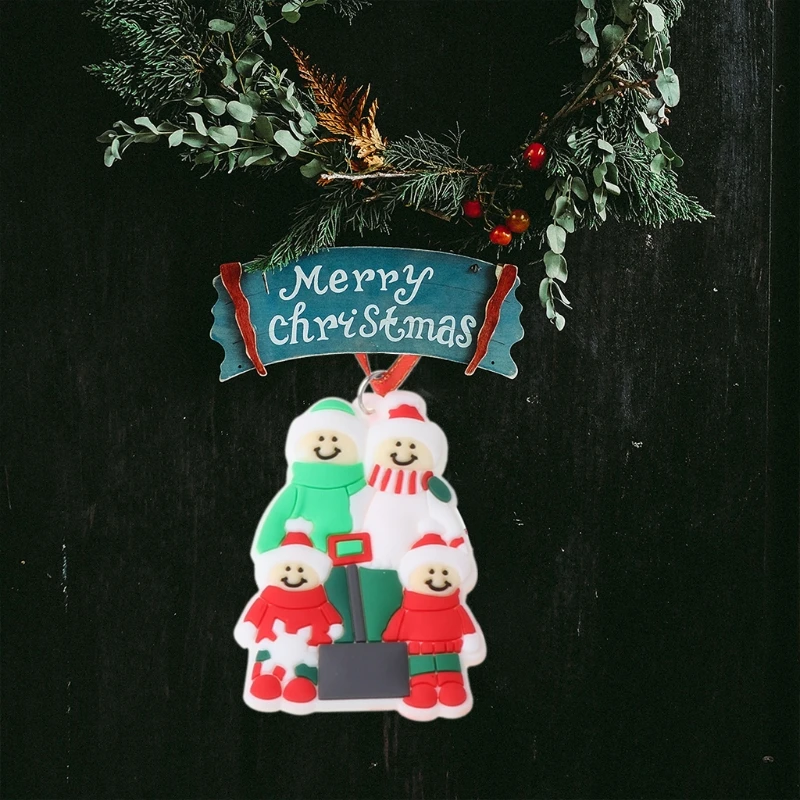 

Happy Family Hanging Pendant 2020 Ornaments Christmas DIY Name Blessings Xmas Tree Decor Home Decoration Party Gift