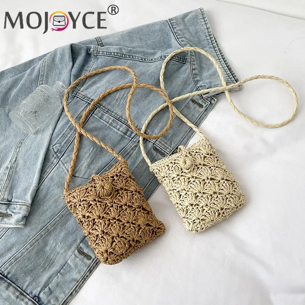 

Модные женские летние зеркальные сумки, пляжный Плетеный кошелек из ротанга, Женская плетеная Сумка через плечо для женщин