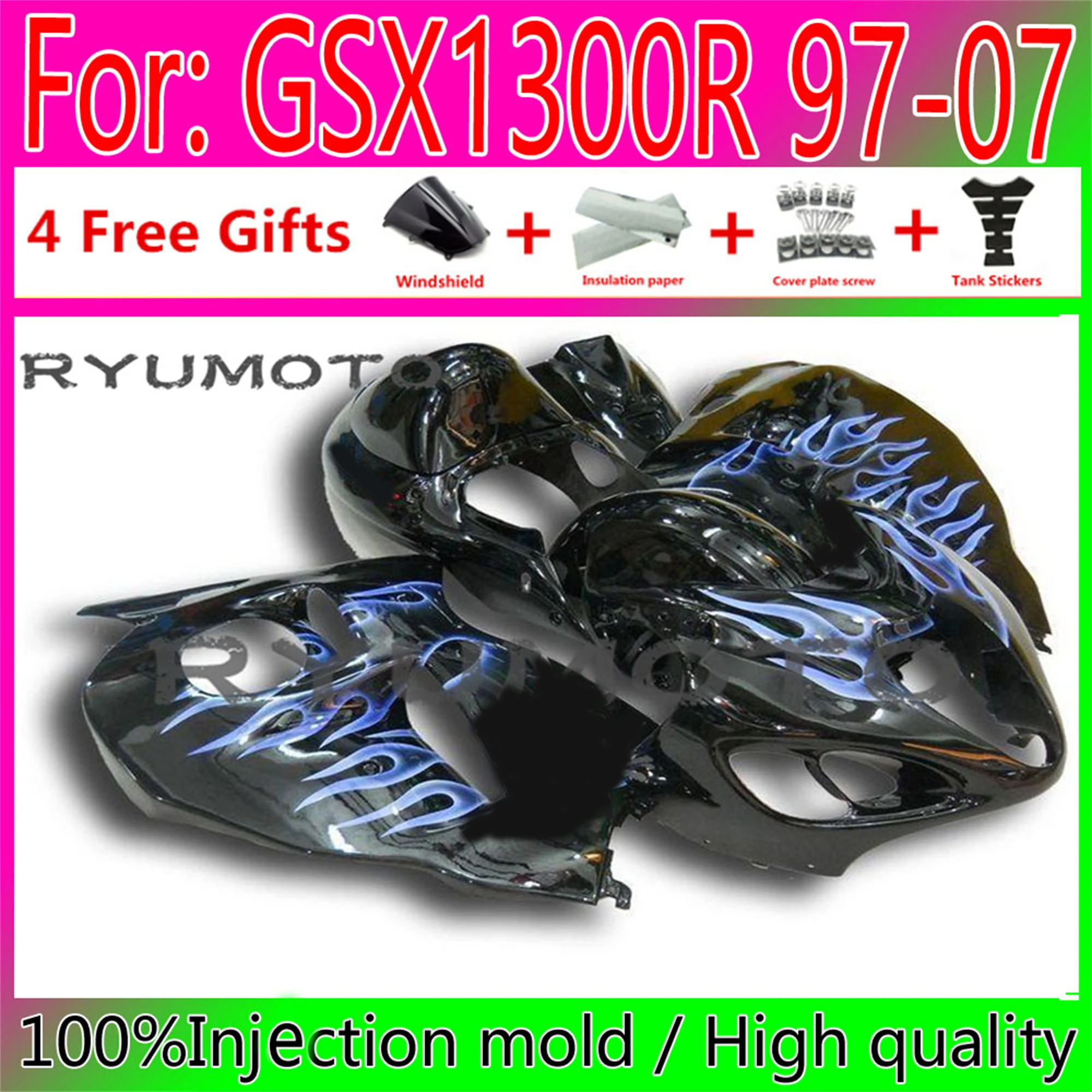 

Обтекатель для мотоцикла HAYABUSA для Suzuki GSXR1300 03 04 05 06 07 GSX1300R 97 98 99 00 01 02 Обтекатели для кузова