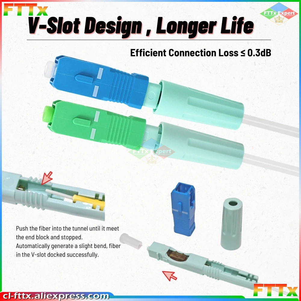 New Original SC APC quick Optical Connector FTTH Tool Cold Connector Tool SC UPC Fiber Optic Fast Connector