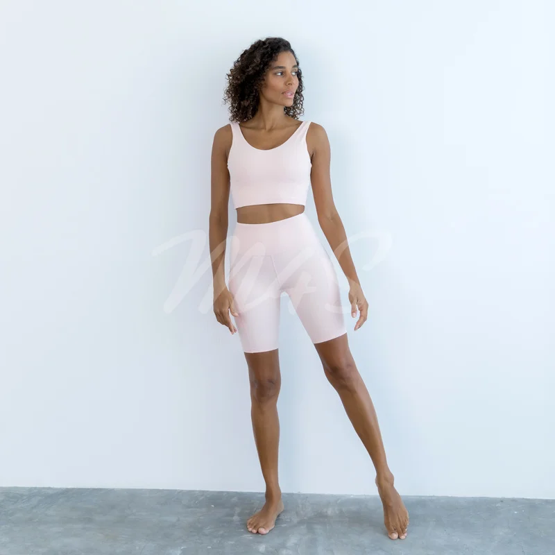 Ensemble Female 2 Pieces Yoga Set Women Lulu Outfits Fitness Workout Clothing Tracksuit Pockets Sportswear Gym Nude Shorts Set