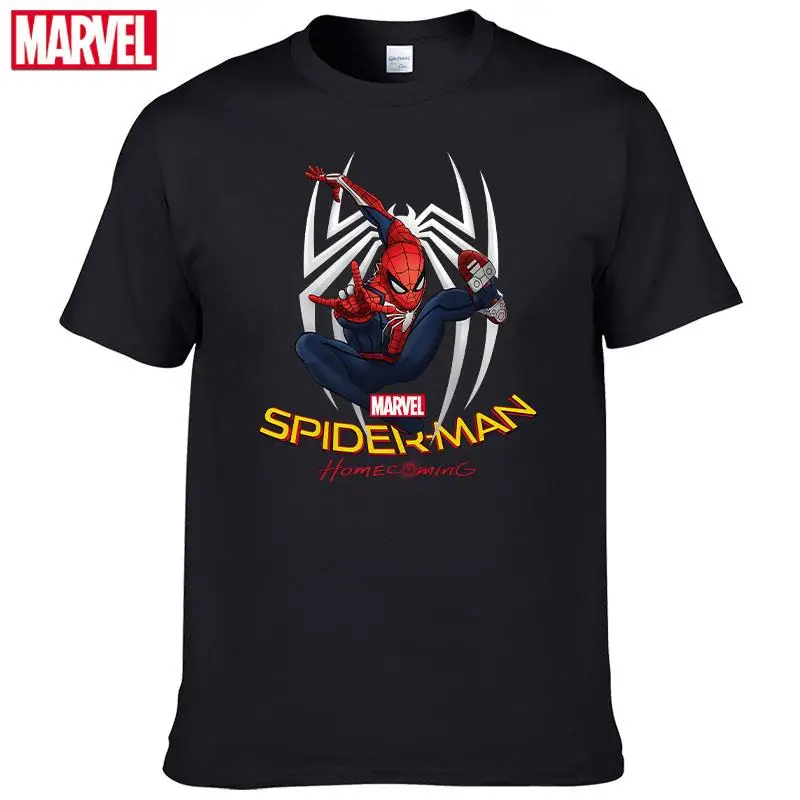 

Marvel The Avengers spiderman t shirt Comfortable 100% cotton Fashion clothes for teens Summer Tops t shirt for men #72