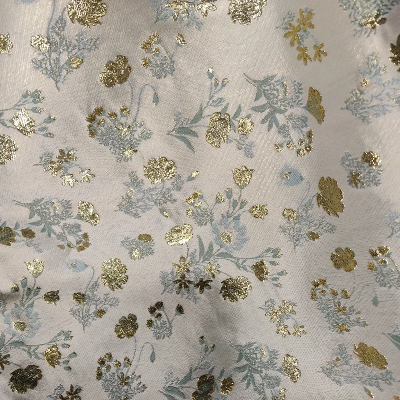 

Тисненые золотые цветы жаккардовая ткань пузырьковая ткань для изготовления свадебных украшений ширина 135 см продается измерителем