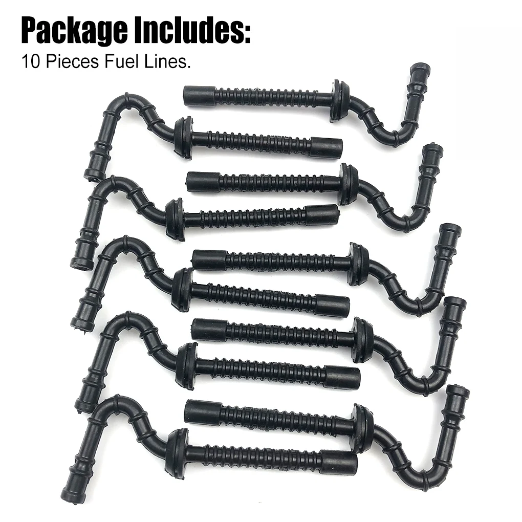 

10 Pieces Chainsaw Silicone Fuel Lines Woodworking Gardening Oil Hoses Portable Pipes Engine Parts Chainsaws Supplies