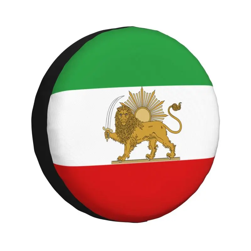 

Emblem Of Iran Lion And Sun Flag Spare Wheel Cover for Jeep Honda 4x4 RV Custom Tire Protector 14" 15" 16" 17" Inch