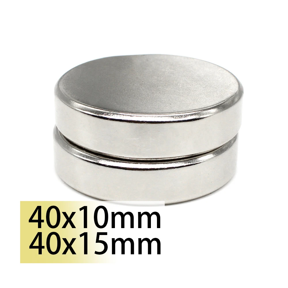 

40x10mm Magnet N35 Neodymium Magnets Nickle Coating 40x15mm Search Magnetic Fridge DIY Magnet Balls Toy Machine 40*15 BIG
