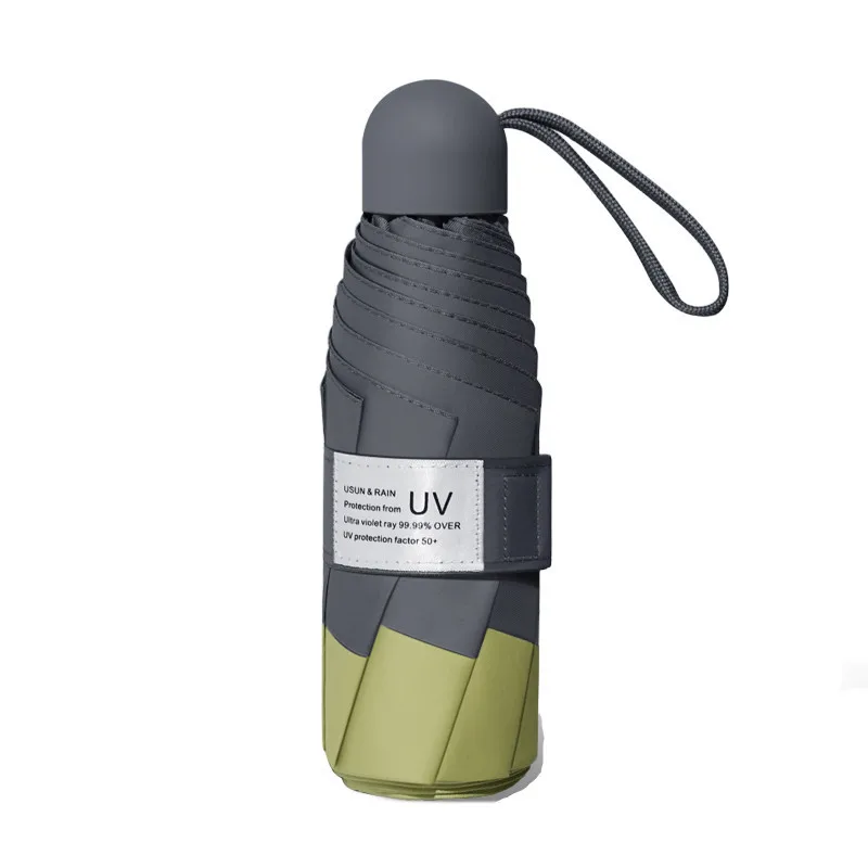 

Portable Mini Umbrella Waterproof Anti-UV Protection 5 Folding Durable Travel Rain Umbrella Women Outdoor Sun Umbrella