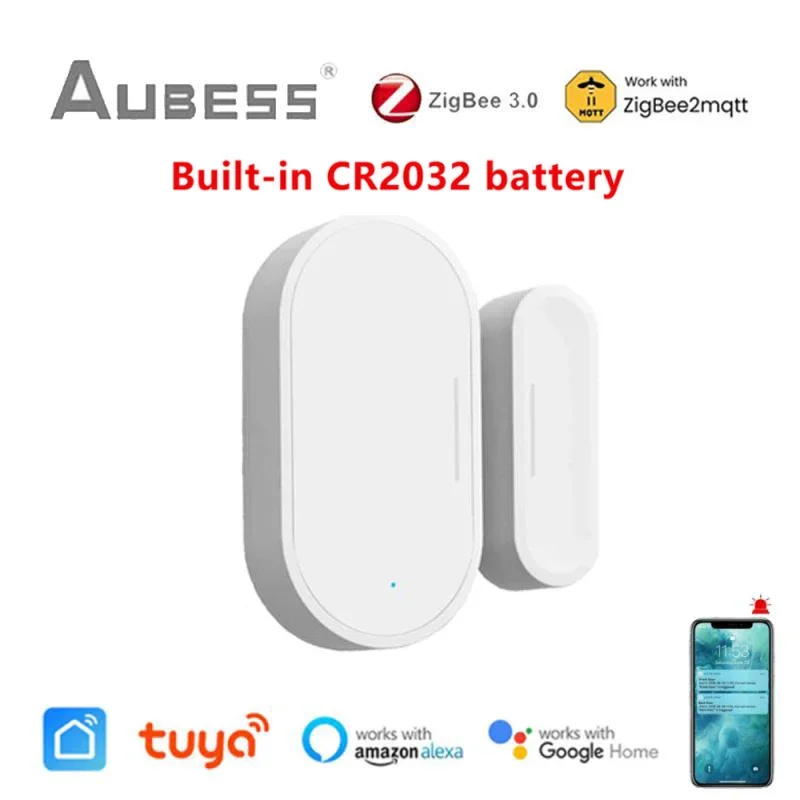 

Tuya Zigbee 3,0 датчик двери, окна, умный дом, детектор открытия и закрытия двери, управление через приложение SmartLife через Alexa Google Home Zigbee2MQTT