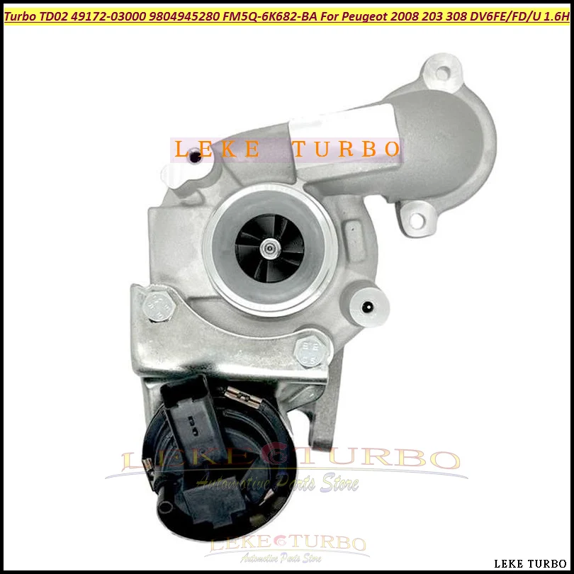 Фото Турбокомпрессор TD02L 9804945280 49172-03000 для Citroen Berlingo C3 DS3, Peugeot 2008 203 308 SW Partner DV6FE DV6FD DV6FDU 1.6 HDi №4